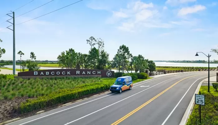 lee county van with babcock ranch sign Lee County Van With Babcock Ranch Sign